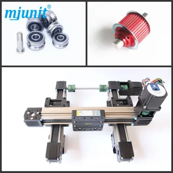 

Belt drive linear slide guide and linear actuator rail