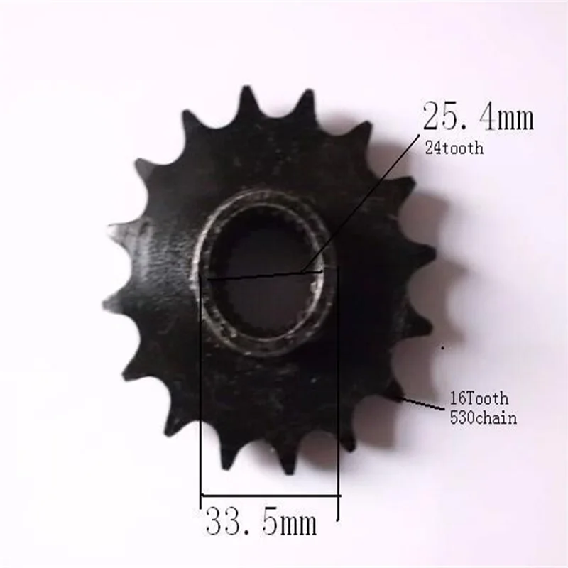 Мотоцикл частей Внутреннее отверстие sprocket 24t звездочки звездочка звезда цепной привод 16 т зуб за цепь 530 цепи go kart картинг 4X4 ATV utv квадроцикл