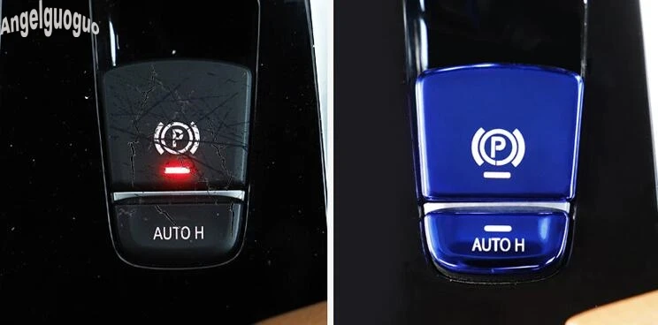 4 цвета и пуговицы Сменные наклейки для BMW 5 серии G30 G38 X3 G01-20 рулевого колеса автомобиля кнопки крышка мультимедийная отделка украшения - Название цвета: parking button