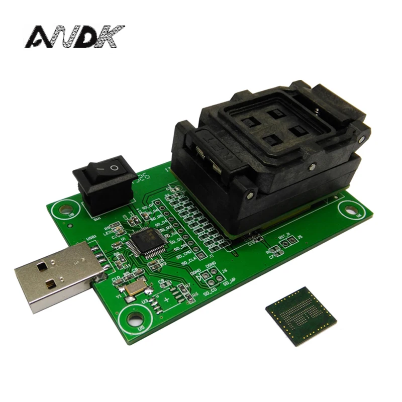 Разъем eMCP162 для USB BGA162 BGA186 тестирования размер чипа 11 5*13 мм программатор eMCP