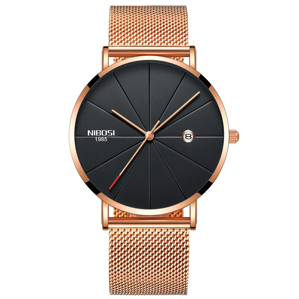 

Dropshipping High Quality Rose Gold Dial Watch Men Steel Waterproof Wristwatch Women Dress Fashion Japan Quartz Movement Saat