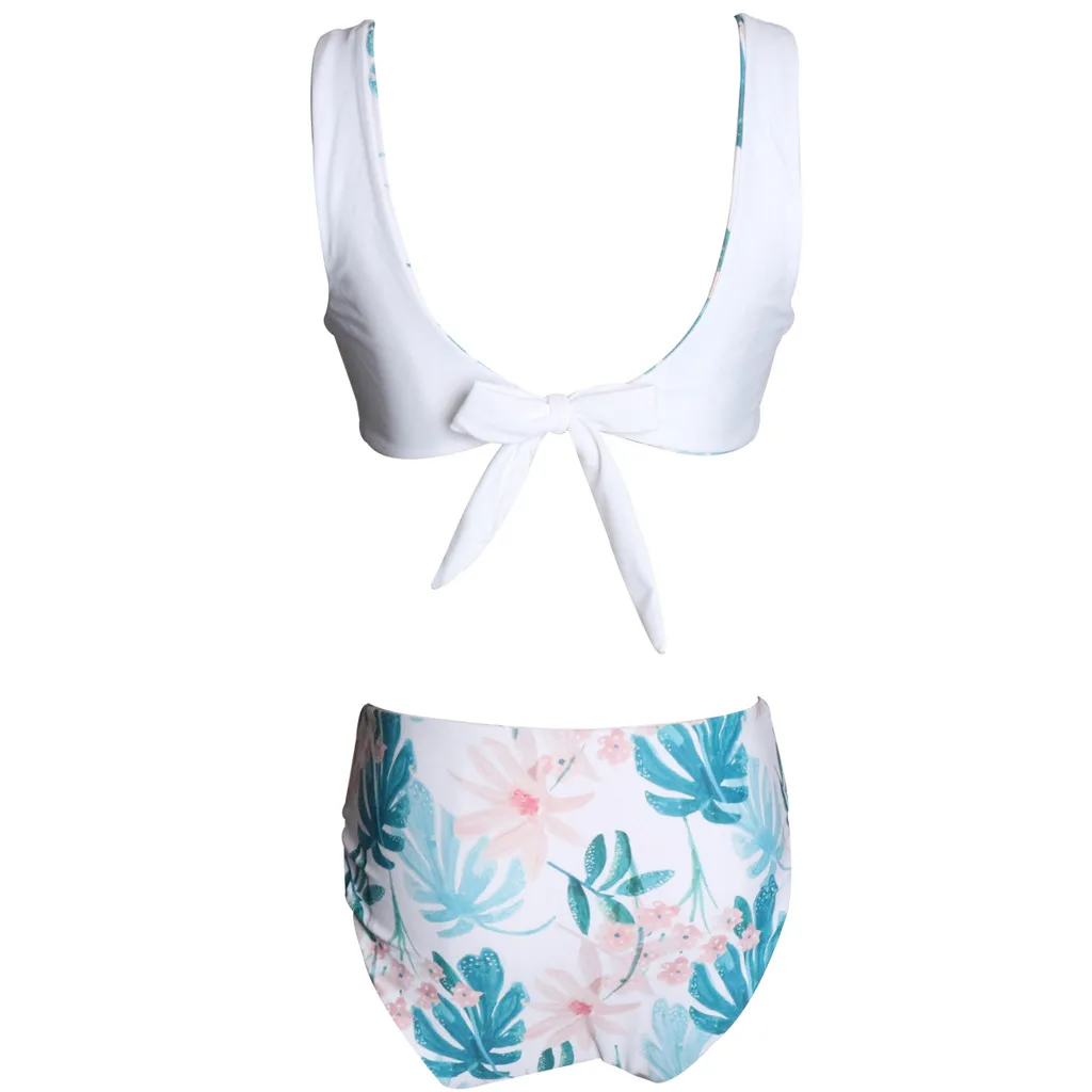 Женский сиамский синий комплект бикини пуш ап StripeSwimwear пляжная одежда