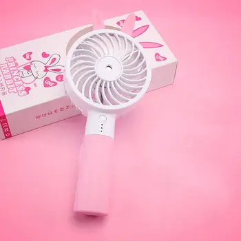 

Cute Cat Ear Portable USB Rechargeable Cooler Mini Handy Cooling Fan Desk Pocket Water Mist Cooling Air Humidifier Fan