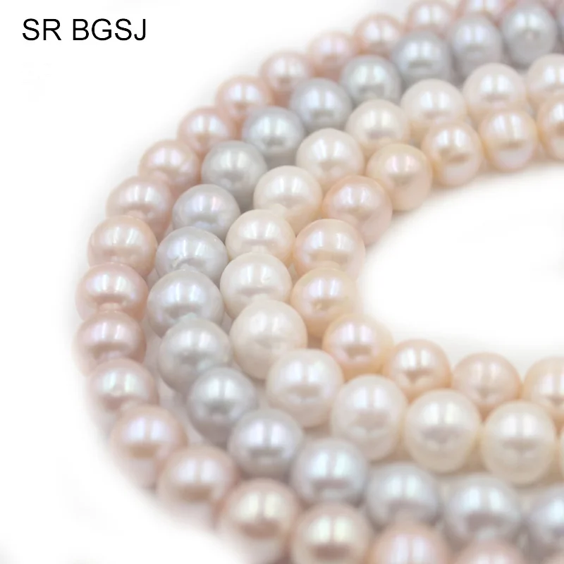 Buy Free Ship 9 10mm 4Colors Natural Freshwater Round