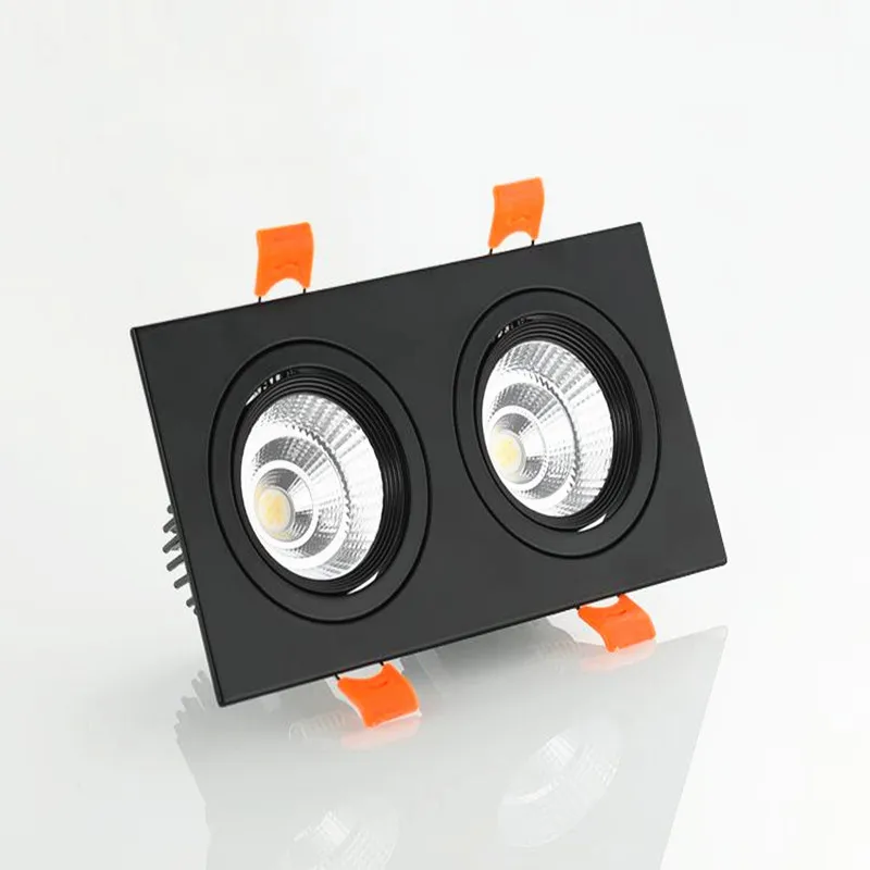 Square Dimmable Recessed COB LED Downlights 5W 7W 9W 12W 18W LED Ceiling Spot Lights AC85-265V Ceiling Lamps Indoor Lighting