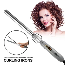 Профессиональный 16 19 22 25 мм щипцы для завивки волос турмалин керамический бигуди для завивки волос электрическая палочка для завивки волна инструмент для укладки