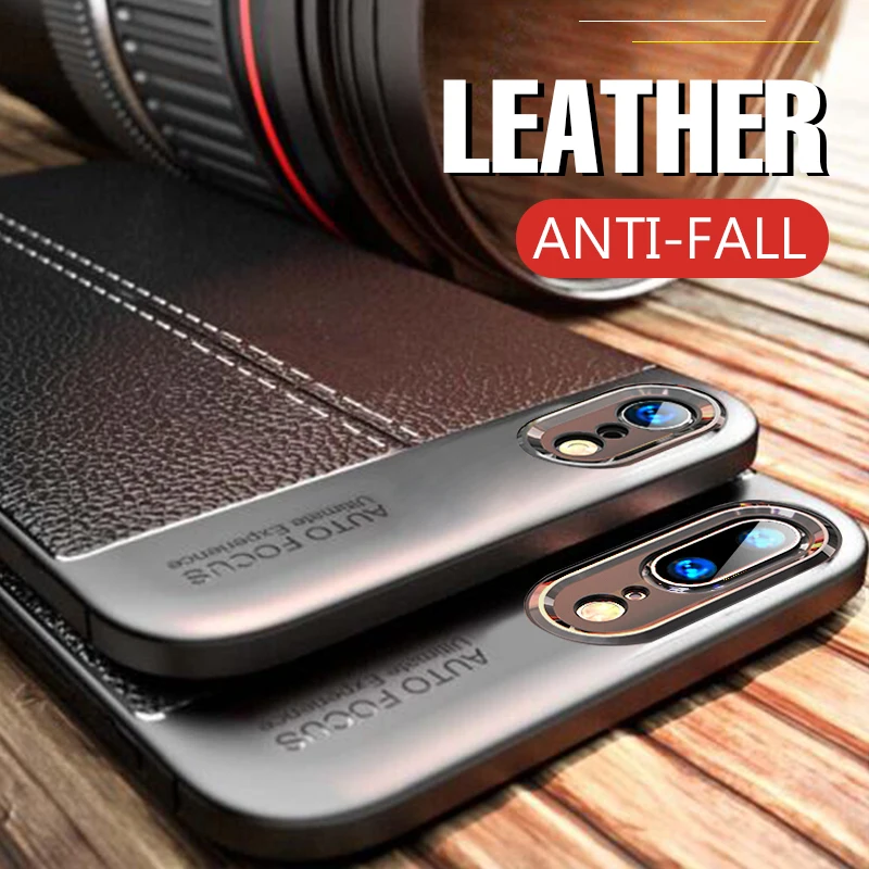 Luxury Silicone Leather Bumper Case On The For IPhone 6 6S 8 7 Plus Soft TPU Phone X XR XS Max Dropshipping |