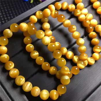 

Genuine Natural Gold Yellow Tiger's Eye Reiki Women Men Bracelets Round Bead Bracelet 6mm 8mm AAAAA Drop Shipping Gift Powerful