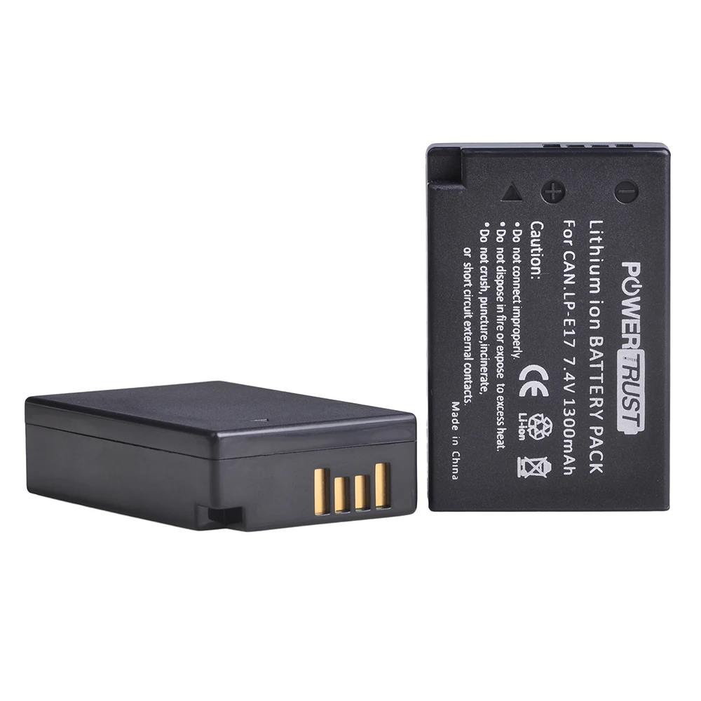 Cargador Doble LED para Canon EOS 77D T7i T6s T6i 2x LP-E17 Batería