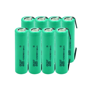 

6/8/10 Pcs 3.7 V 20A Discharge 18650-25R 18650 Batteris PTC Charged Protected INR1865025R Lithium Li Ion Batteries With 2 Tabs