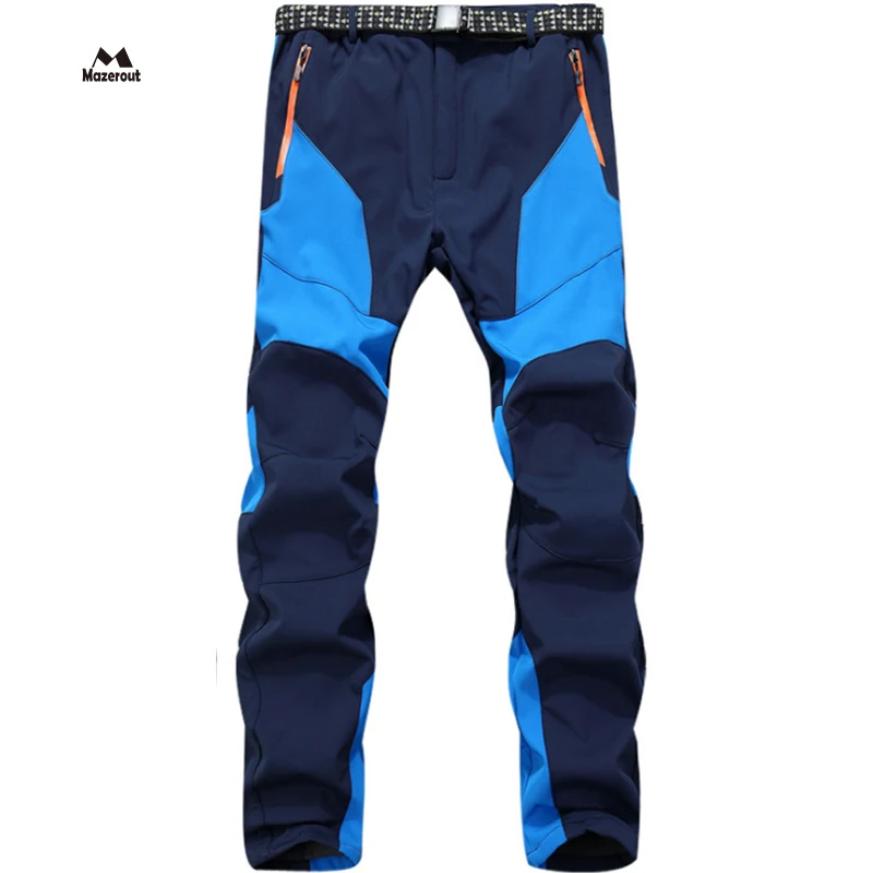Mazerout hombres invierno Pesca caliente Softshell Pantalones esquí deporte al aire libre senderismo Pantalones M-XXXL camping escalada trekking P22
