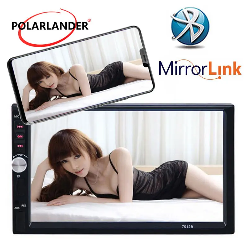 

HD touch Screen Car Radio 2 Din USB TF MP4 MP5 AUX Player FM video steering wheel Control backup priority bluetooth Mirror Link