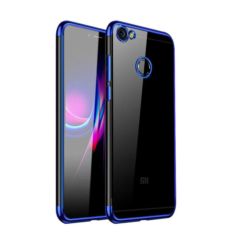 Transparent Plating Soft Case For Xiaomi Redmi note 5A  