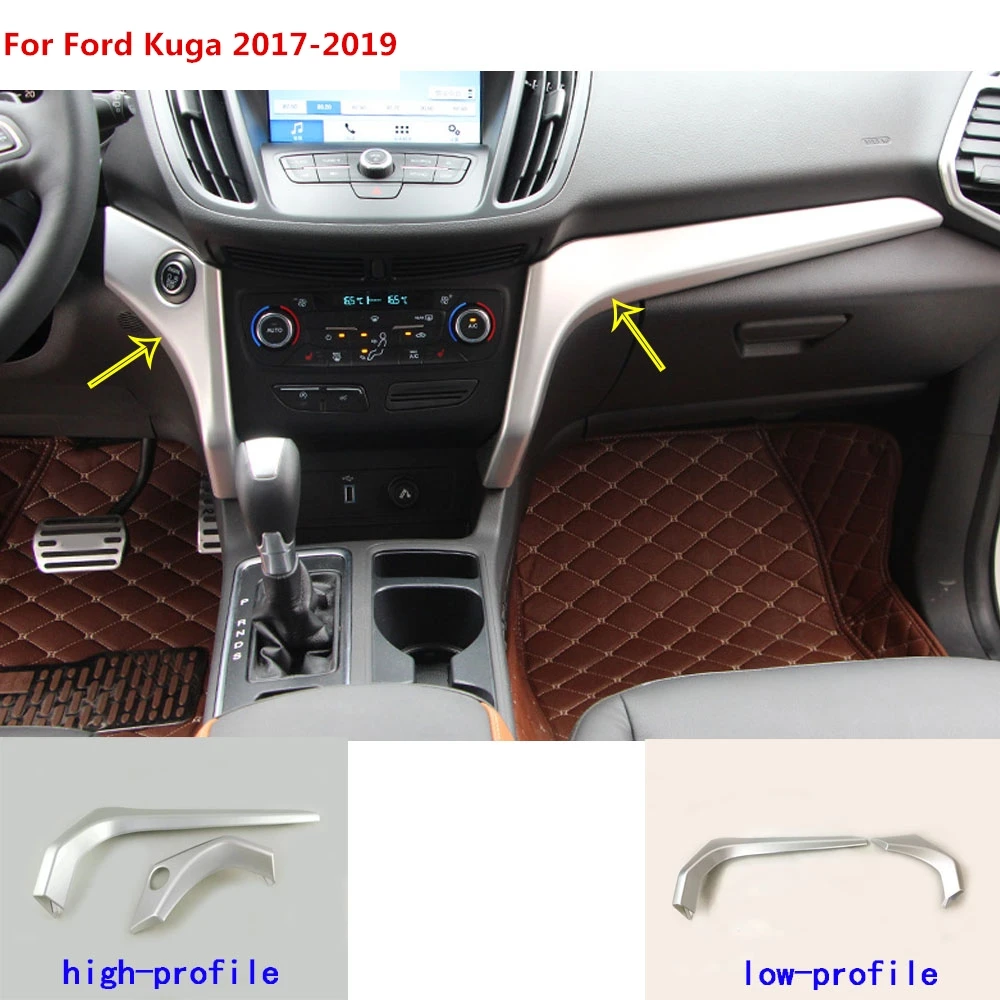 

For Ford Kuga 2017 2018 2019 car detector Middle Console Central control navigation air-condition Volume switch trim frame 2pcs