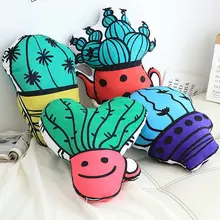 1 шт. около 55x40 см 4 узора простой стиль подушки кактус цветок Подушка милая плюшевая игрушка растение Подушка офисный диван Подушка Рождественский подарок