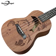 SevenAngel Brand 21″ 23 inch Ukulele 4 strings Hawaiian Guitar Lovely Dolphin Cartoon Patterns Ukelele For Kids Best Music Gift