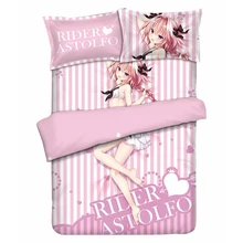 Аниме JK Fate Apocrypha Astolfo Rider Косплей розовая тема одеяло набор кровать плоский лист пододеяльник наволочка постельные принадлежности 4 шт. наборы