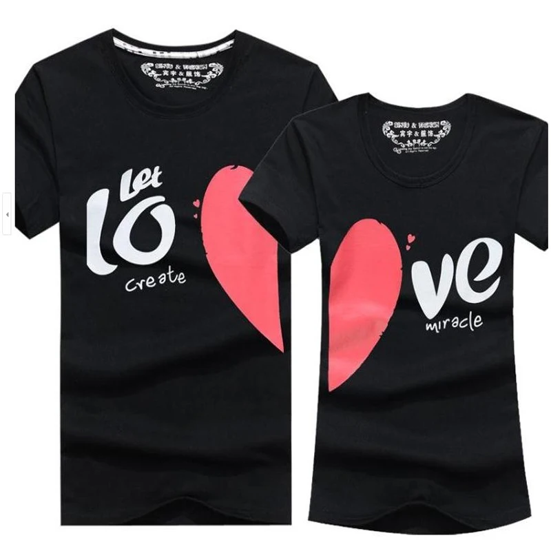 Compra camisa pareja amor online al por mayor de China