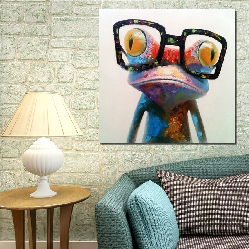 

Canvas fabric monkey oil paintings wear headphone abstract cheap price crafts decorative canvas painting