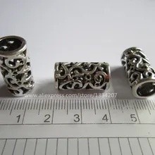 5 шт-10 шт античные серебряные металлические волосы оплетка дреды бусины кольца трубки манжеты аксессуары приблизительно 8 мм отверстие