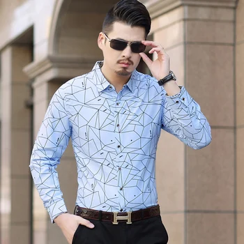 

Shirt long sleeve men cotton 2017 new male shirt boy best comfortable popular selling clothing size S-7XL Hot sale Business Top