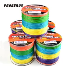 The 4 series of 300 meters line PE fishing anglers fishing horse vigorously weaving colorful colorful line explosion models