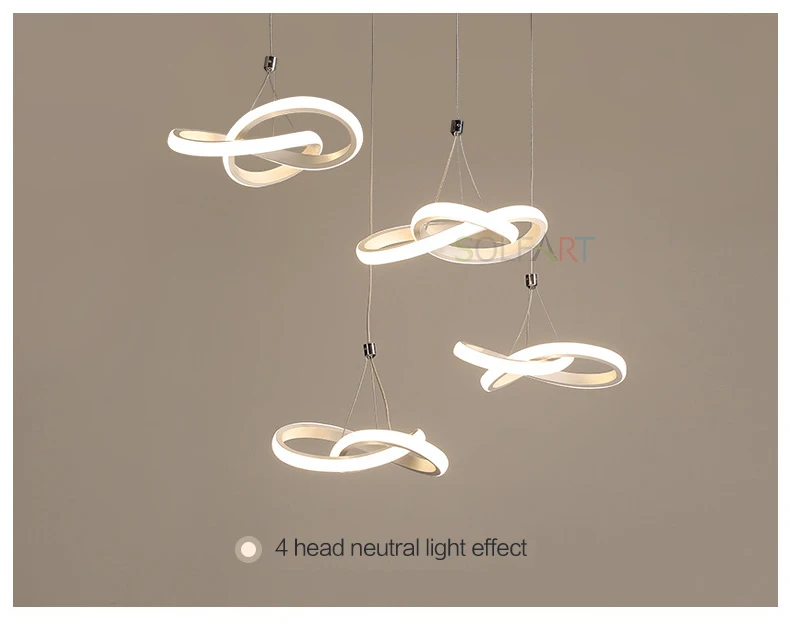 SOLFART светодиодный подвесной светильник с шнуром, белые современные потолочные подвесные светильники для столовой, подвесной светильник
