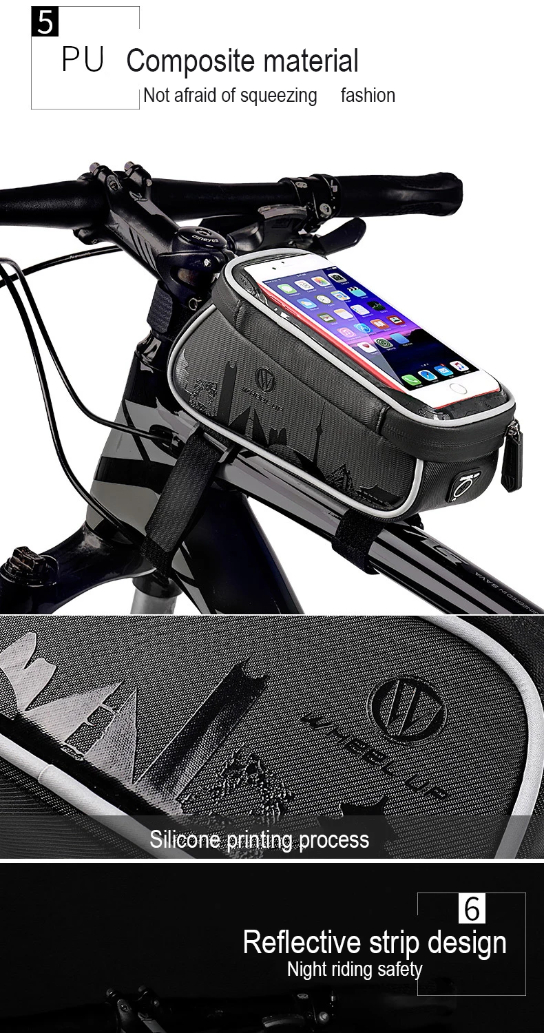 Велосипедные сумки с сенсорным экраном на колесиках 6,0 дюймов, непромокаемые велосипедные сумки для горного велосипеда, велосипедные Чехлы для мобильных телефонов, новые продажи