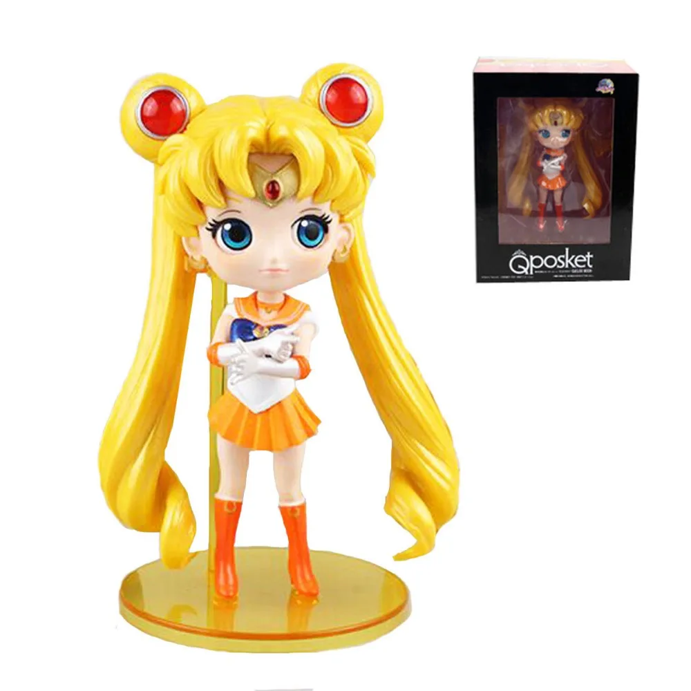Qposket Sailor Moon 5 5 Figure Orange Uniforms Free Shipping Sailor Moon Free Figuresailor Moon Figure Aliexpress