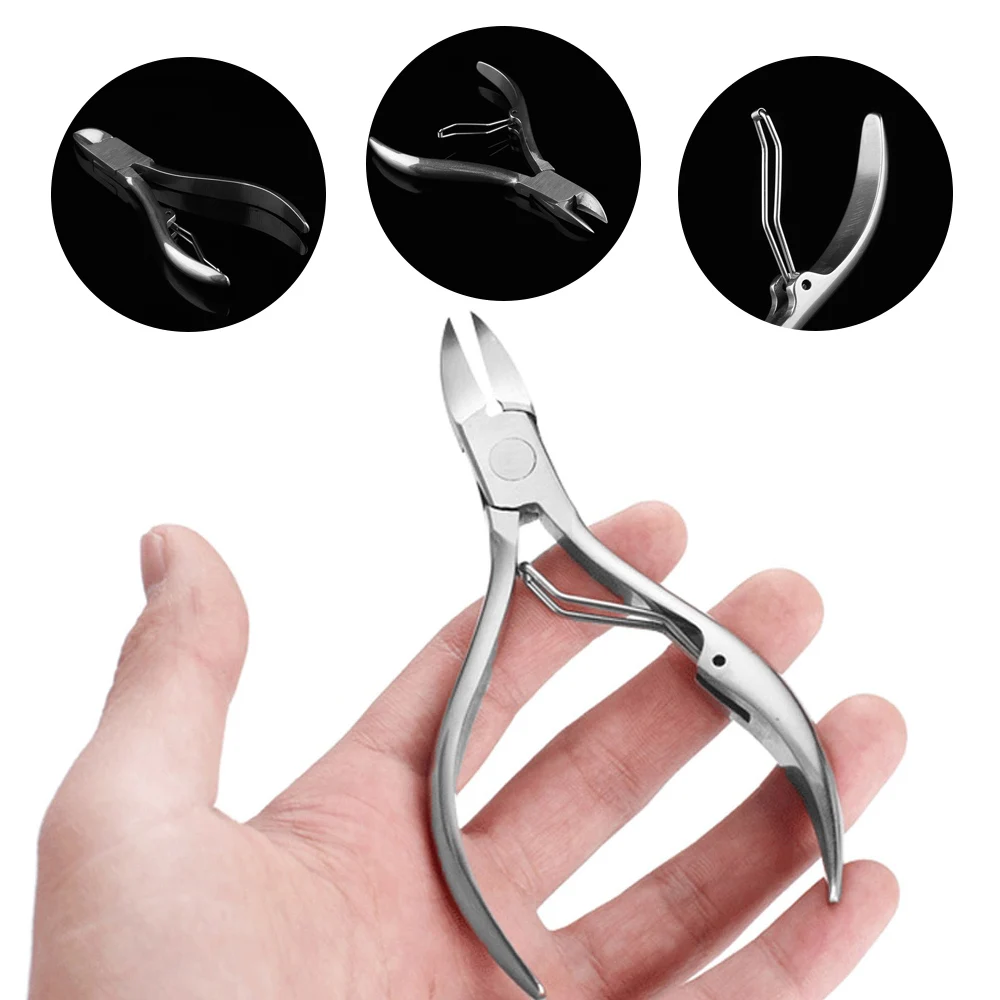 

1 PC Professional Stainless Steel Toe Nail Nipper Clipper Cutter Ingrown Pedicure Dead Skin Dirt Remover Podiatry Nail Care Tool