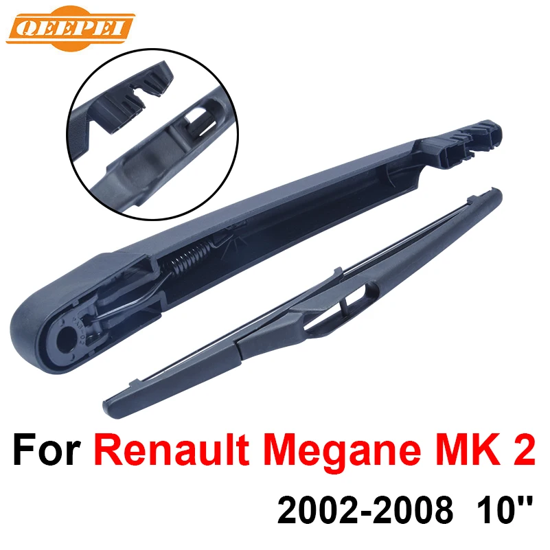 QEEPEI Rear Windscreen Wiper and Arm For Renault Megane MK 2 2002 2008