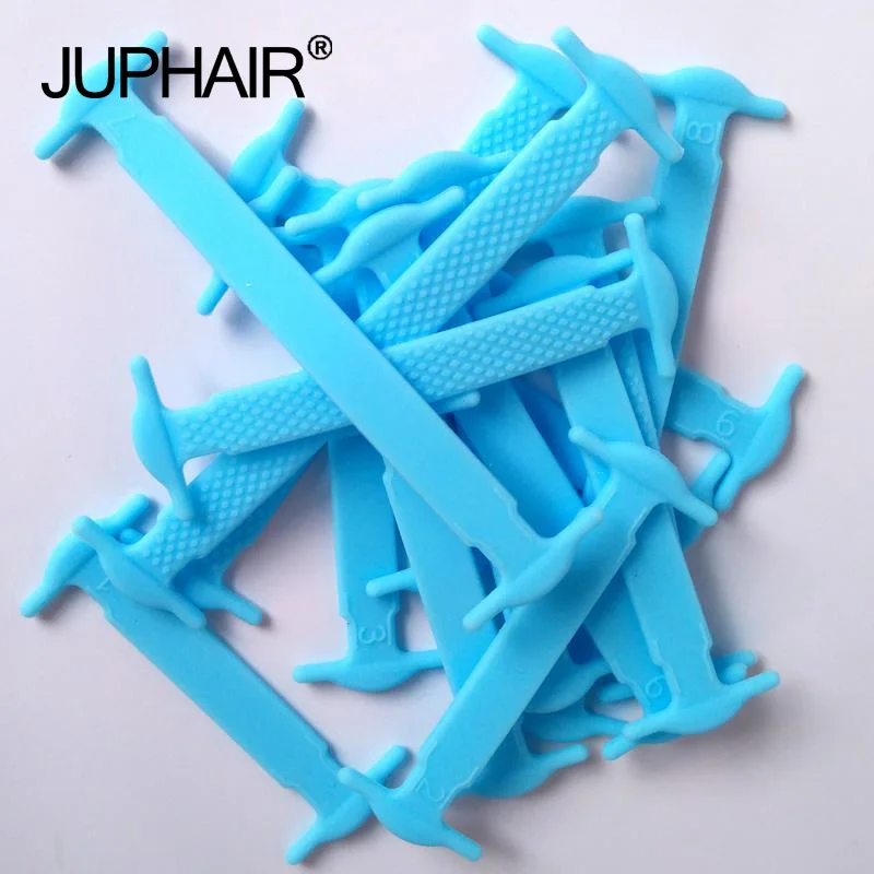 

JUP 1-50 Sets Sky Blue Fashion Kids Child Boy Girl Athletic No Tie Shoelaces Elastic Silicone Laces All Sneaker Sport Fit Girth