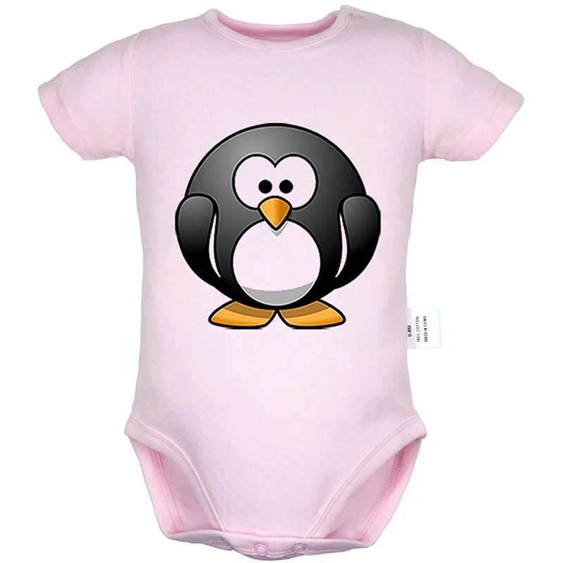 Baby555PD Одежда с рисунком пингвина для новорожденных мальчиков и девочек возрастом от 6 до 24 месяцев комбинезон с короткими рукавами, спортивный костюм летний комплект из хлопка - Цвет: Baby555PD
