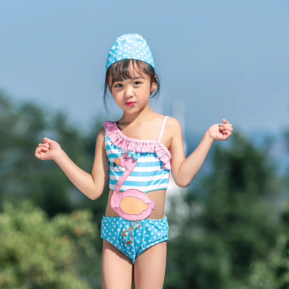 Купальный костюм для маленьких девочек; Цельный Детский купальник с цветочным принтом для девочек; детский купальник;
