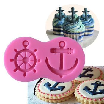 

Hallowen DAY Anchor Rudder Silicone Mold cake Cookie Decorating Tools Fondant silicone Baking Forms soap chocolate mold