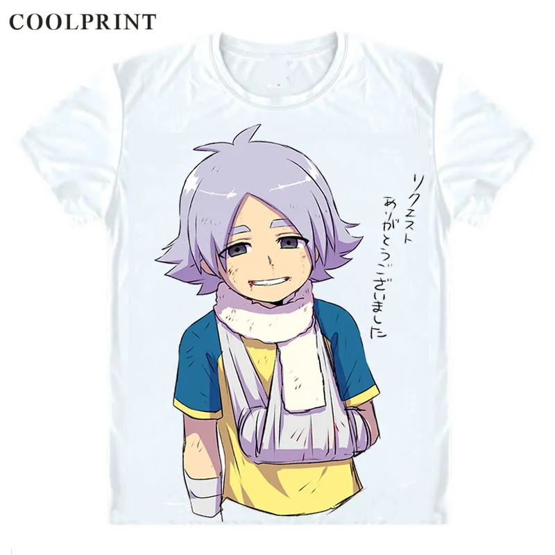 Coolprint Фубуки Широ футболка Inazuma Eleven Fubuki близнецов Для мужчин Повседневное футболка Премиум Футболка с принтом короткий рукав рубашки