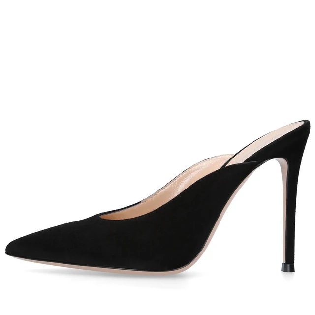 faux suede heels