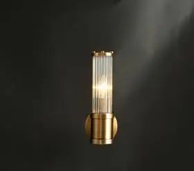 Современный блестящий хрустальный настенный светильник, бронзовый/серебристый, для спальни, светодиодные Настенные светильники, Светильники для гостиной, настенные бра, светильники - Цвет абажура: Brass 1 Light