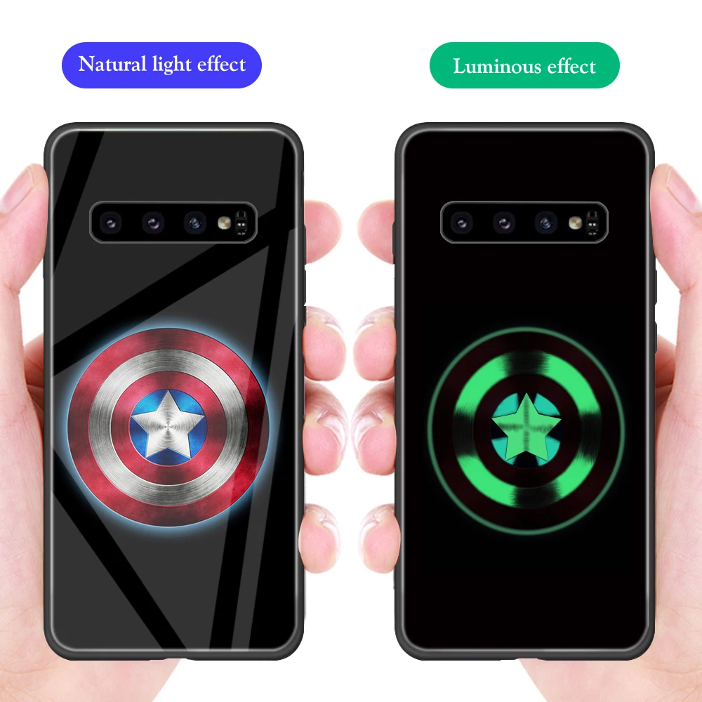 Ciciber чехлы для телефонов samsung Galaxy S10 S9 S8 Plus Note 8 9 S10e + Funda Капитан Америка Логотип