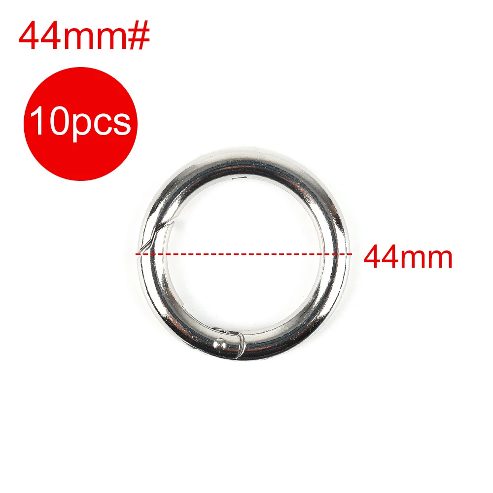 

Ourpgone 2017 New Outdoor Plated Gate Spring Ring Buckles Round Push Trigger Style Snap Hooks for Purses Handbags Pets Collar