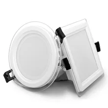 Высококачественная алюминиевая+ стеклянная Светодиодная панель, цветная сменная лампа, круглая и квадратная форма, 6 Вт 12 Вт 18 Вт