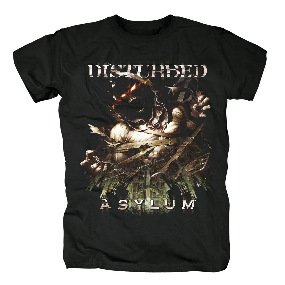 Bloodhoof/бесплатная доставка, черная футболка с надписью «DISTURBED Band», «Outrage», «Heavy Metal», «Asian size»