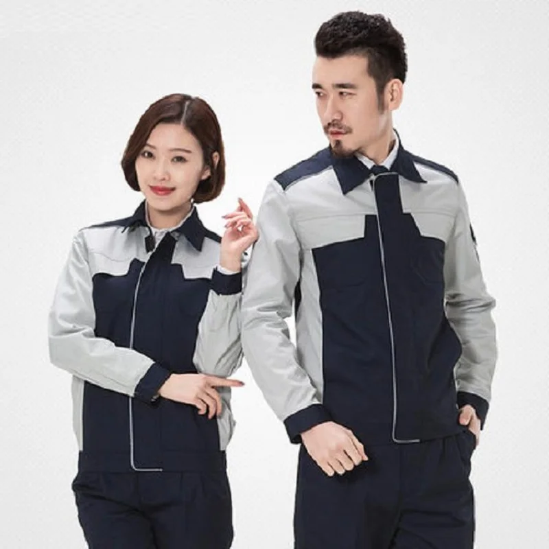 Work Clothing Men Women Uniform Long Sleeve Coveralls Protective Cloth Overalls for Worker Repairman Machine Auto Repair Welding