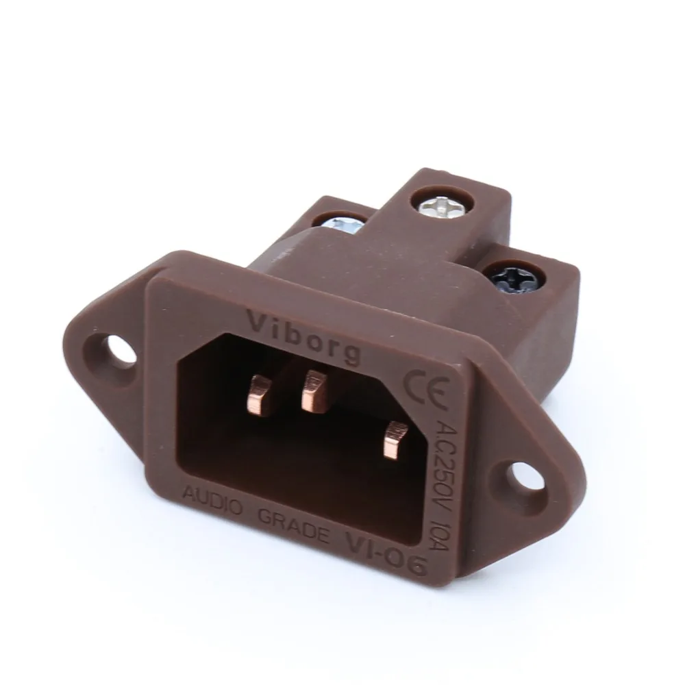 

Free shipping one pcs Viborg Copper AC IEC Inlet Socket IEC Socket Mains Power