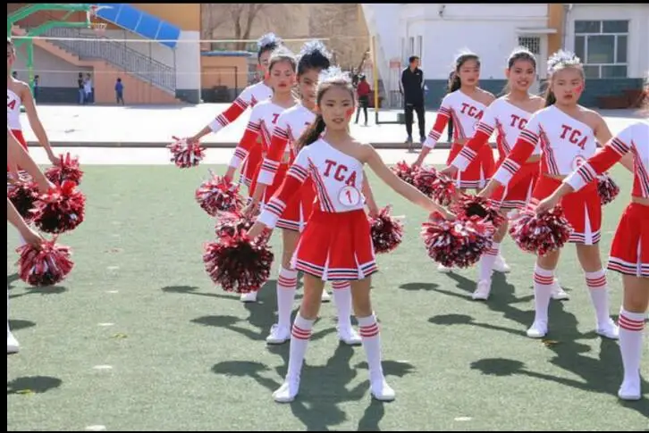 Детский костюм черлидера детская форма для танцев из полиэстера|child cheerleading