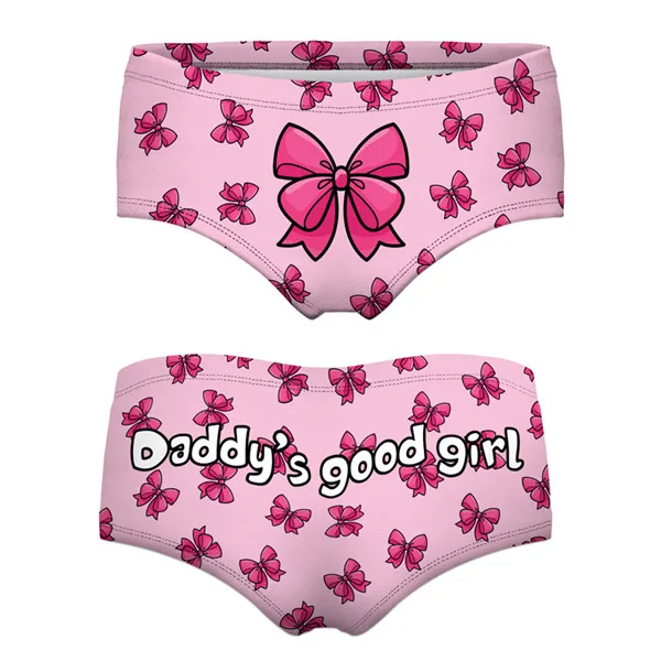 Daddy Good Girl Sexy Panties 2016 Hot Sale 3d Printed Womens Underwear 