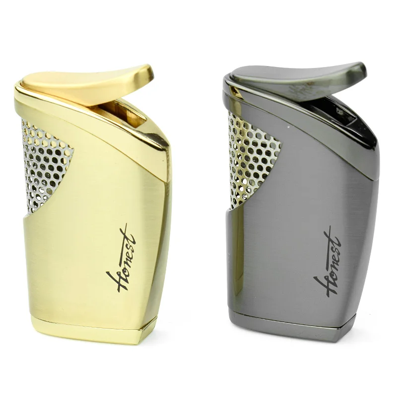 Honest Cigarette Cigar Lighters Metal Portable Gas Lighter Windproof