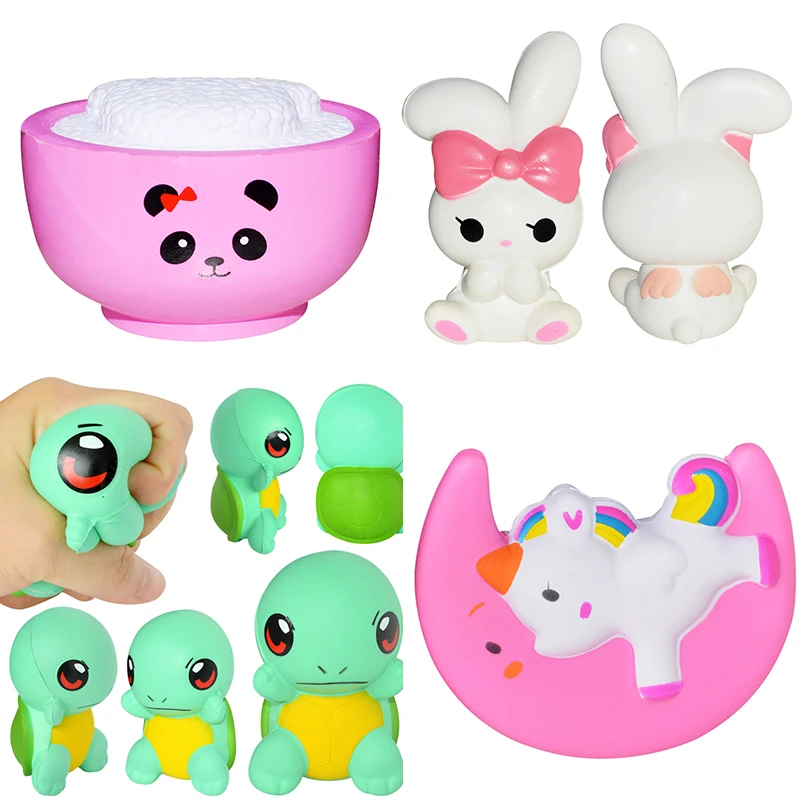 

Squishy Soft Rice Bear Moon Horse Rabbit Animals Antistress Decompression Sticky Eliminate Fun Stress Squishies Squeeze Toys