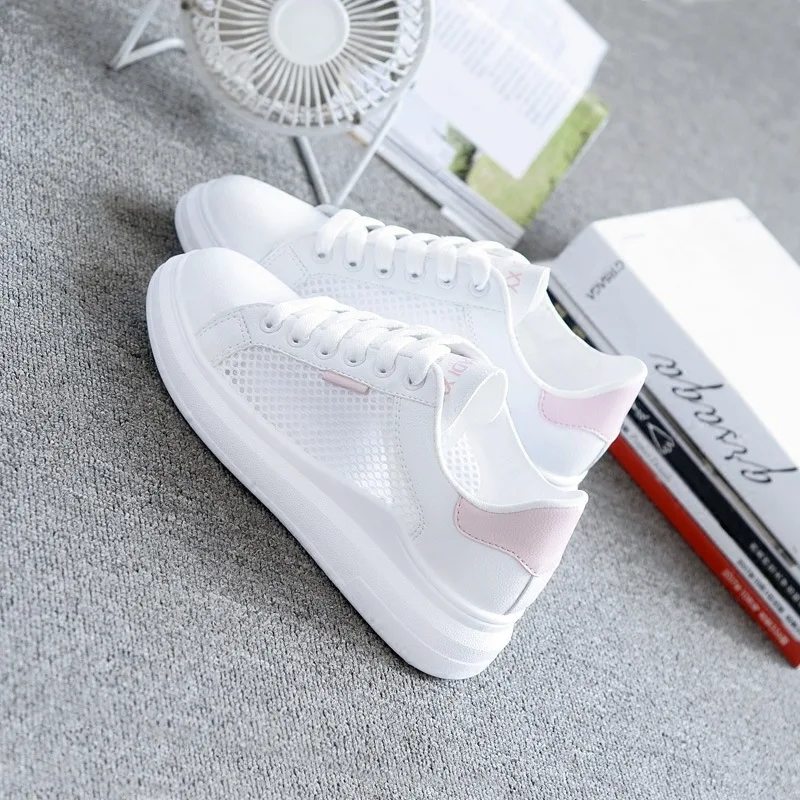 

Women Sneakers 2019 Fashion Casual Shoes Woman Comfortable Breathable White Flats Female Platform Sneakers Women Shoes