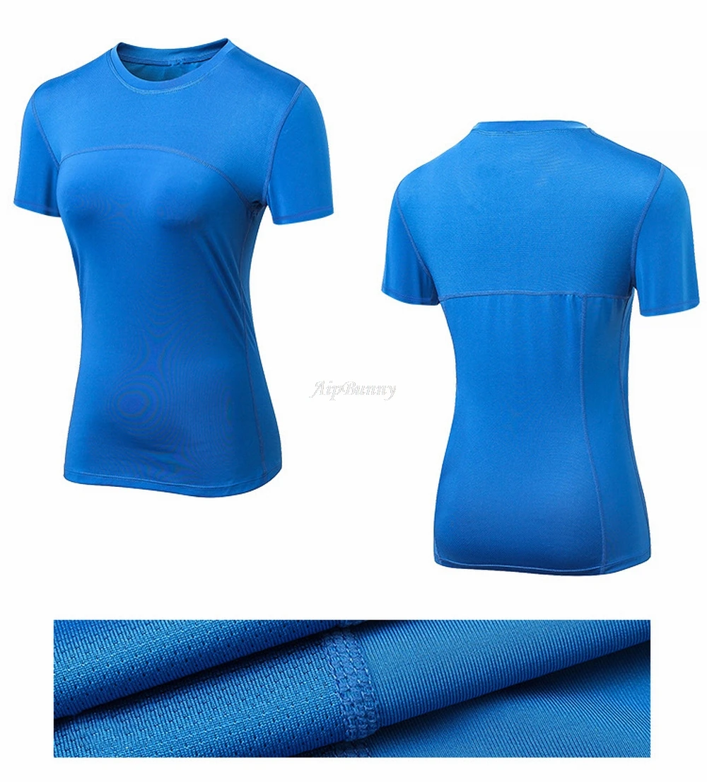 Aipbunny, дышащие сетчатые футболки для фитнеса, женские укороченные топы для занятий йогой, спортивные футболки, camisetas mujer, спортивная одежда для тренировок